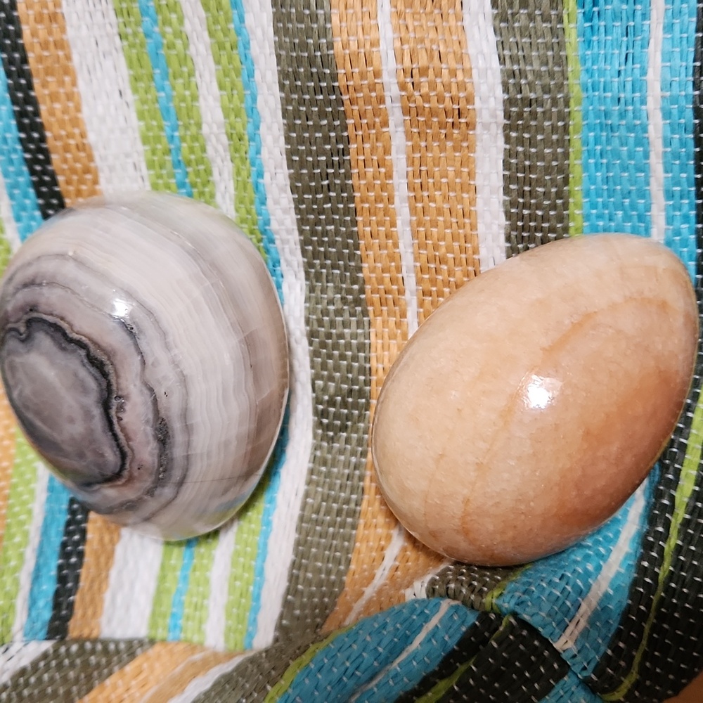 Marble Eggs: Gray and Salmon -Excellent Spring Easter-Set of 2